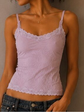 3/$25!!! Vintage Request Sparkle Lace Tank